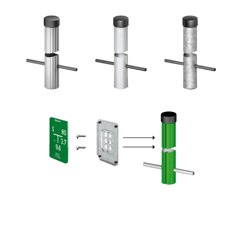 Franken Plastik Stahlpfosten Franken Plastik Stahlpfosten